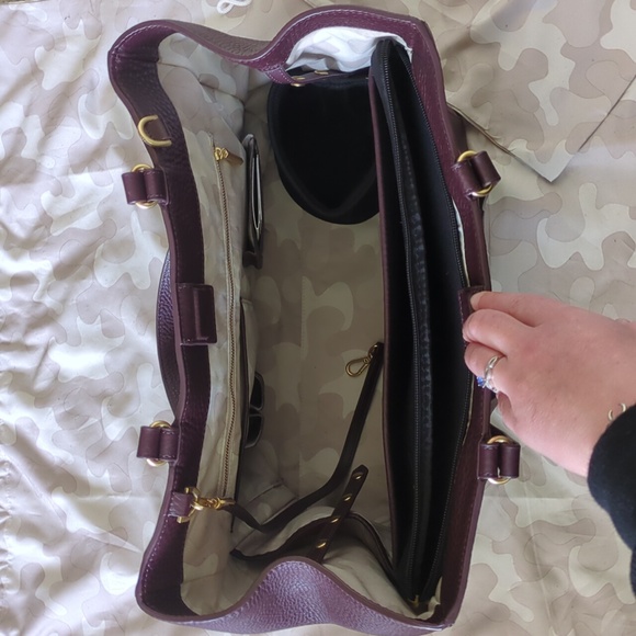 NWT Dagne Dover - Large Allyn Tote - Oxblood - Picture 4 of 8